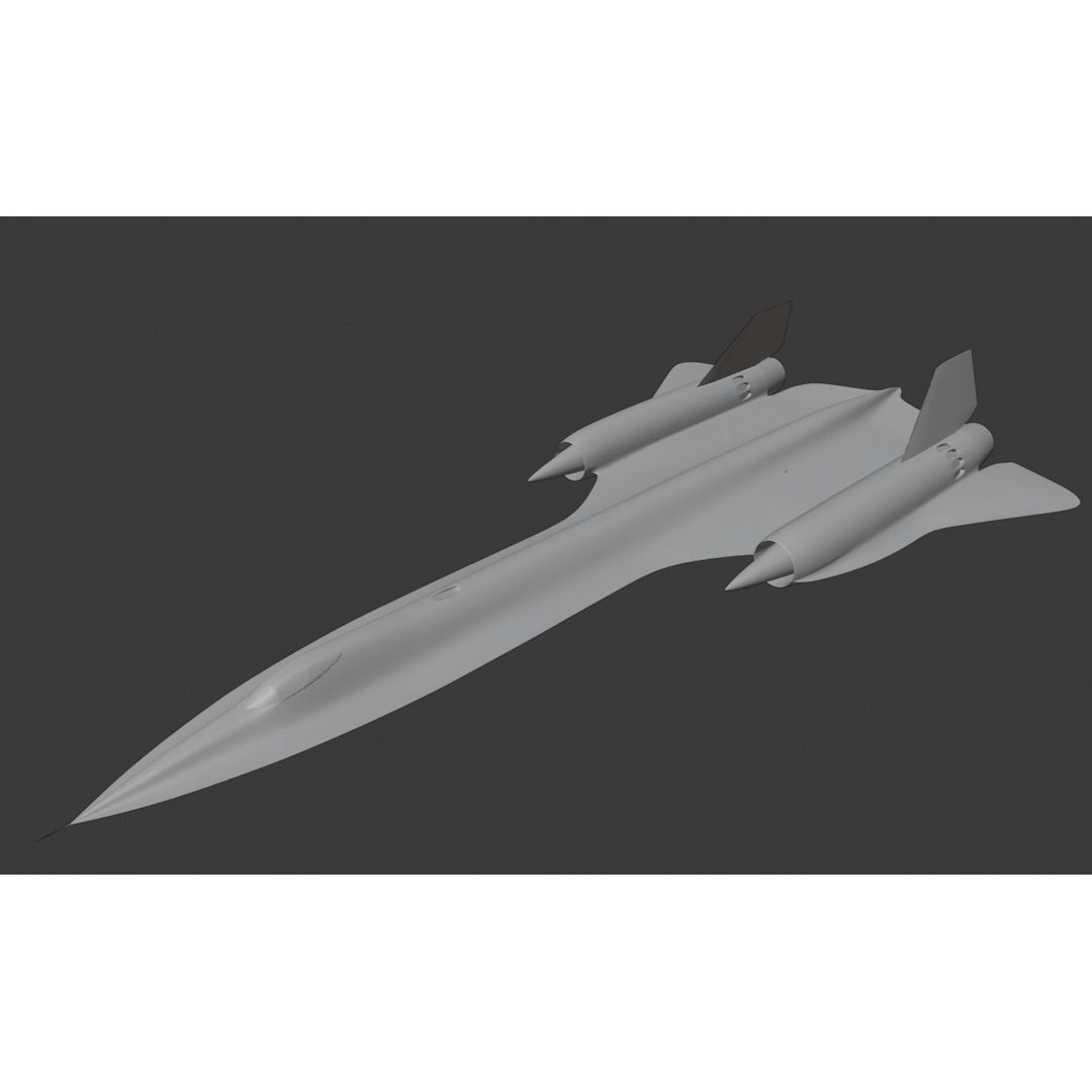 SR-71X Fighter Jet 3D Model – Low Poly Rigged Asset for Animation - View 11