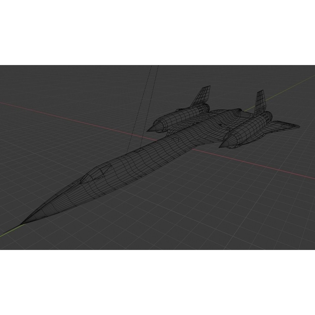 SR-71X Fighter Jet 3D Model – Low Poly Rigged Asset for Animation - View 12