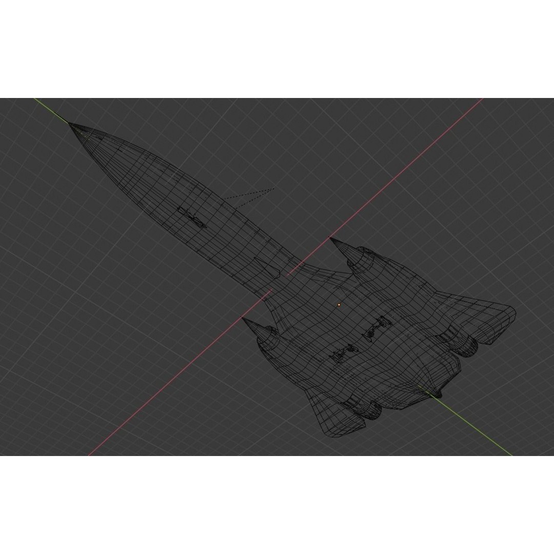 SR-71X Fighter Jet 3D Model – Low Poly Rigged Asset for Animation - View 13
