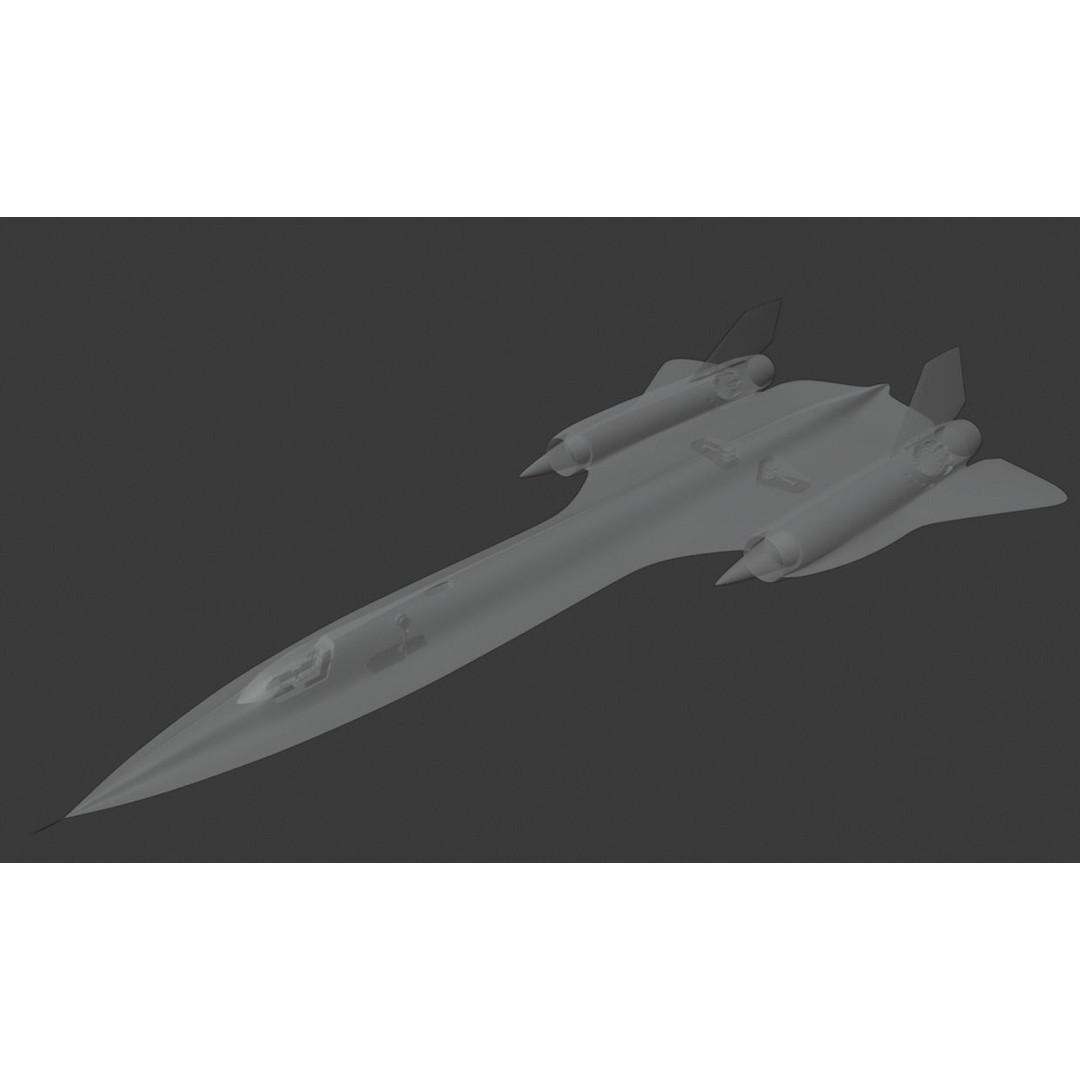 SR-71X Fighter Jet 3D Model – Low Poly Rigged Asset for Animation - View 14
