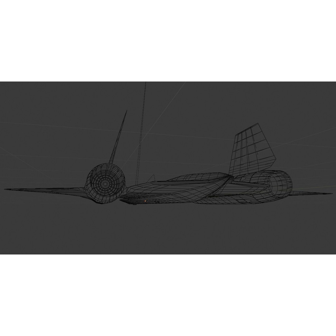 SR-71X Fighter Jet 3D Model – Low Poly Rigged Asset for Animation - View 15