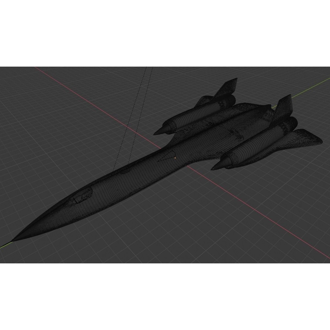 SR-71X Fighter Jet 3D Model – Low Poly Rigged Asset for Animation - View 16