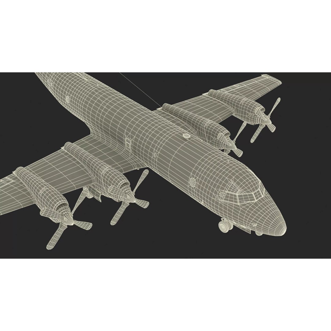 US Navy P3 Orion 3D Model – Rigged Maritime Patrol Aircraft, FBX & OBJ
