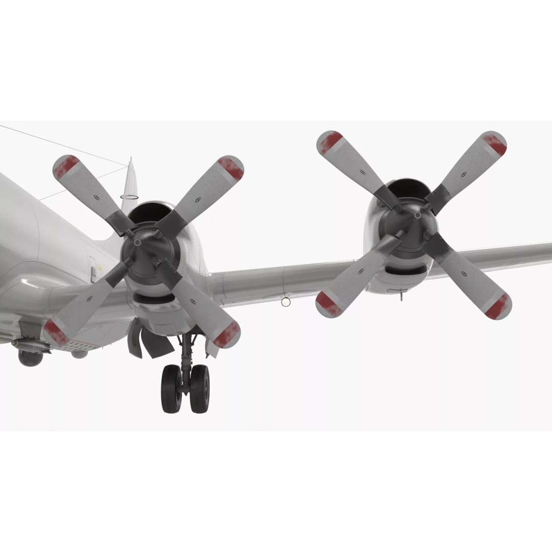 US Navy P3 Orion 3D Model – Rigged Maritime Patrol Aircraft, FBX & OBJ - View 16