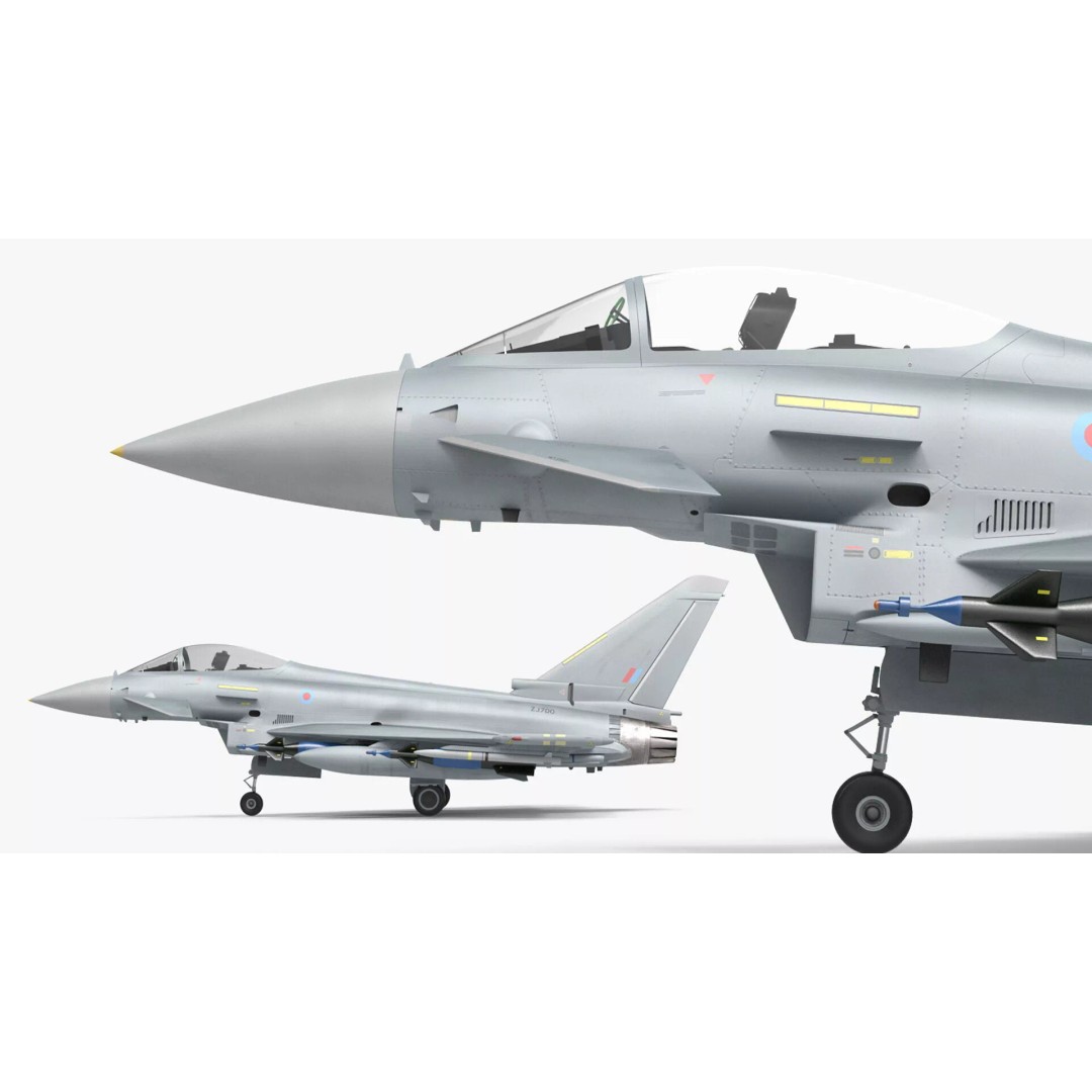 Eurofighter Typhoon Jet 3D Model – High Poly Military Aircraft, FBX - View 15