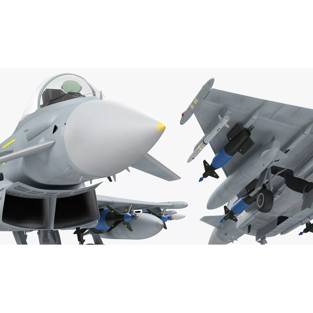 Eurofighter Typhoon Jet 3D Model – High Poly Military Aircraft, FBX - View 17