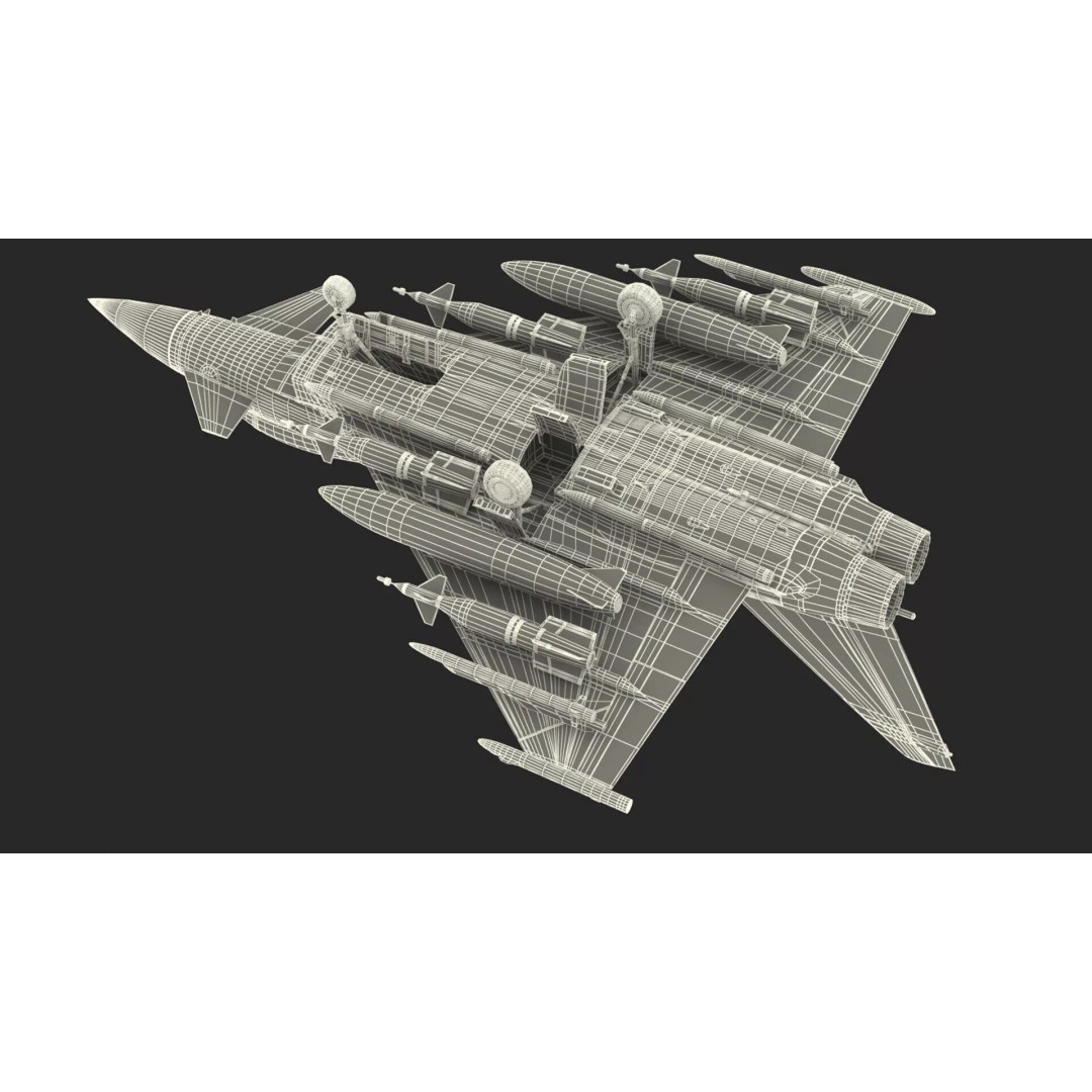 Eurofighter Typhoon Jet 3D Model – High Poly Military Aircraft, FBX - View 29