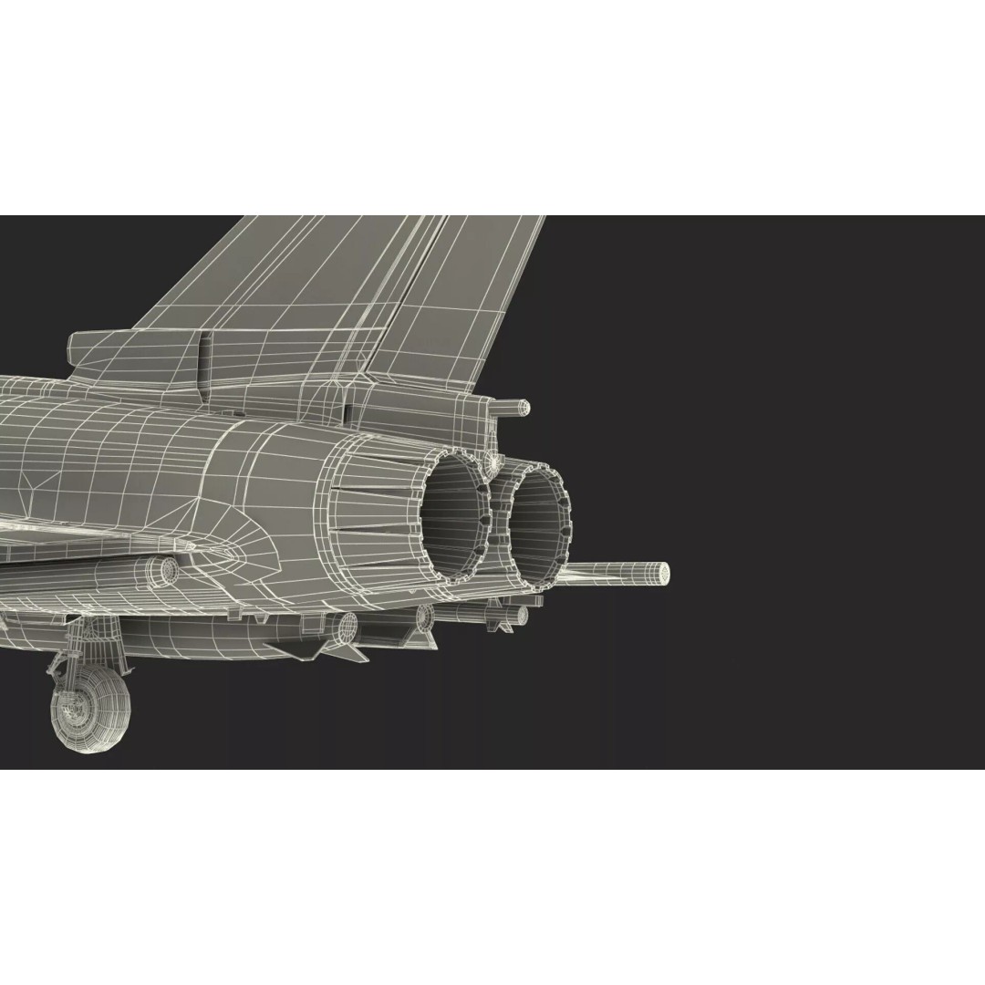 Eurofighter Typhoon Jet 3D Model – High Poly Military Aircraft, FBX - View 32