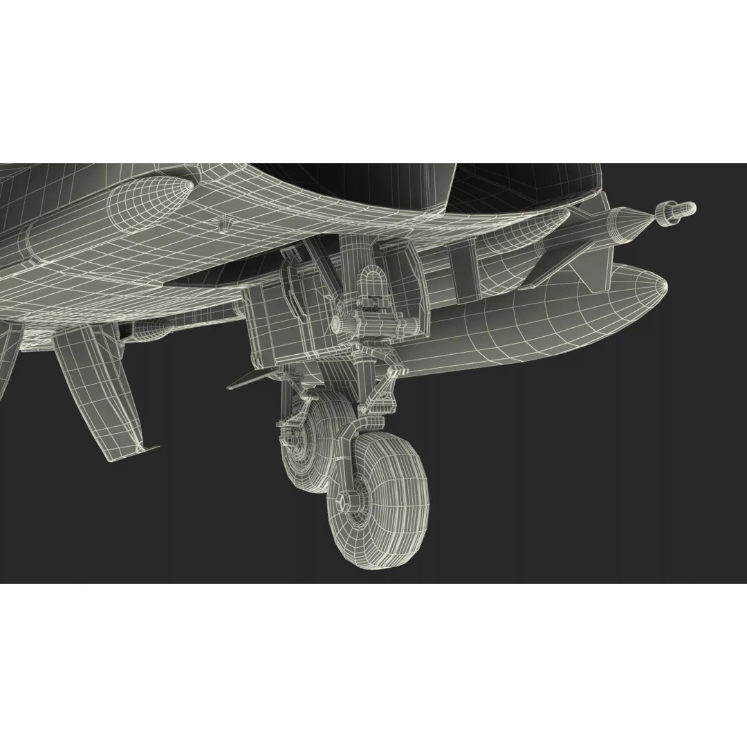 Eurofighter Typhoon Jet 3D Model – High Poly Military Aircraft, FBX - View 33