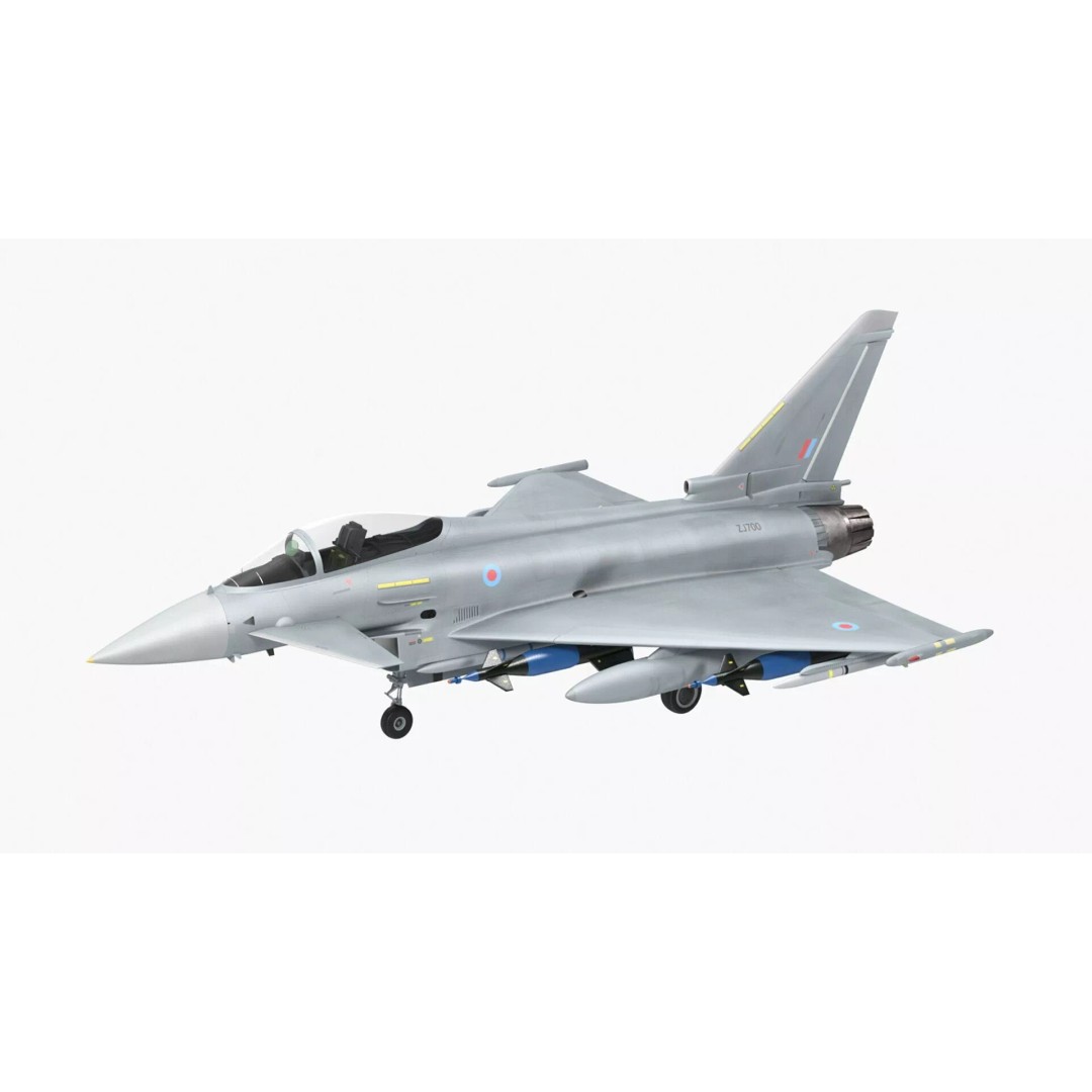 Eurofighter Typhoon Jet 3D Model – High Poly Military Aircraft, FBX - View 9