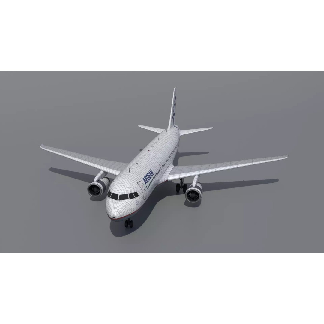 Airbus A320 3D Model – Realistic Commercial Aircraft, PBR Textures