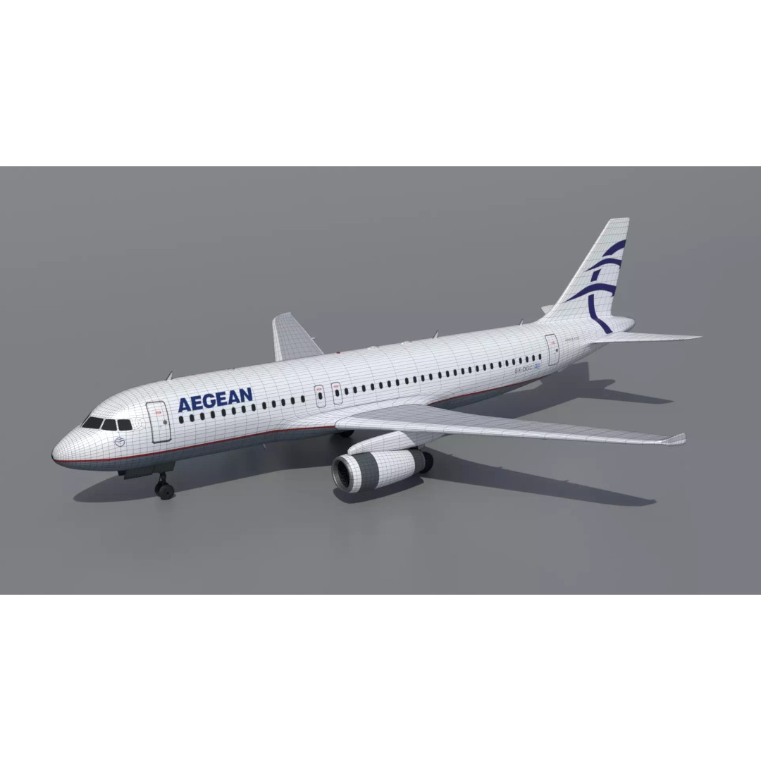 Airbus A320 3D Model – Realistic Commercial Aircraft, PBR Textures - View 10