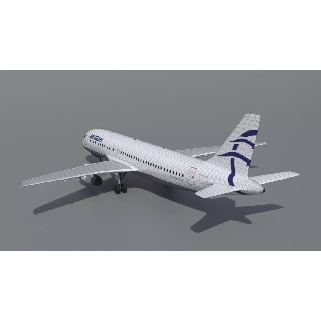 Airbus A320 3D Model – Realistic Commercial Aircraft, PBR Textures - View 12