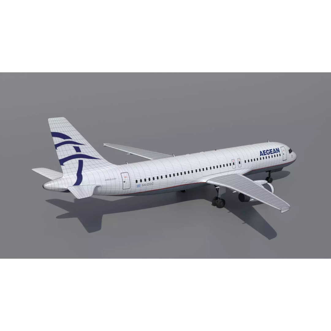 Airbus A320 3D Model – Realistic Commercial Aircraft, PBR Textures - View 14