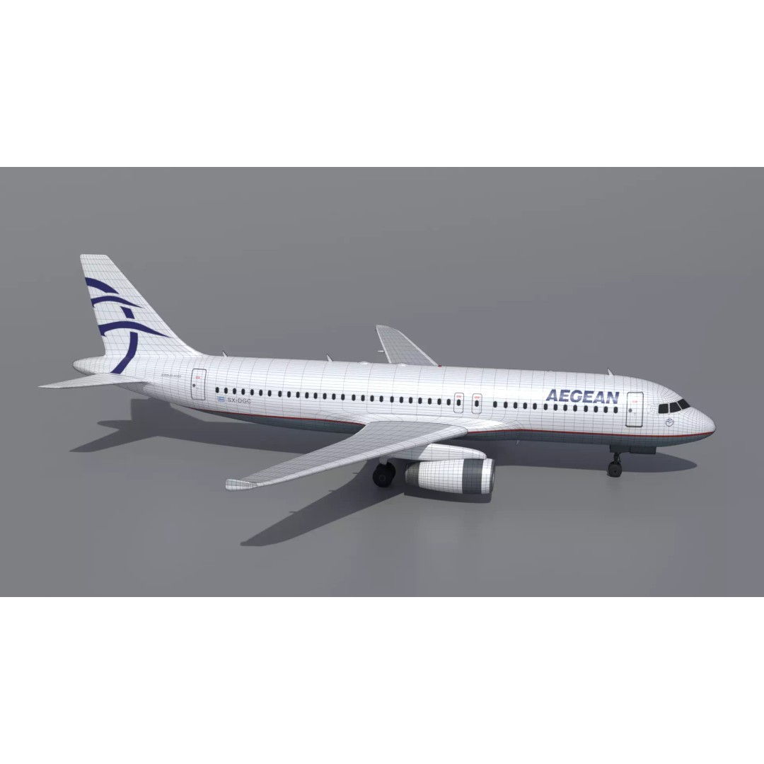 Airbus A320 3D Model – Realistic Commercial Aircraft, PBR Textures - View 15