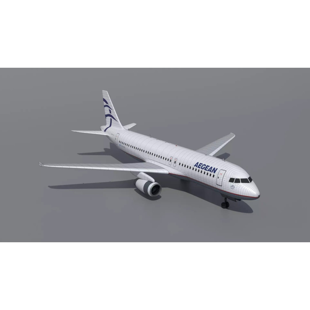 Airbus A320 3D Model – Realistic Commercial Aircraft, PBR Textures - View 16