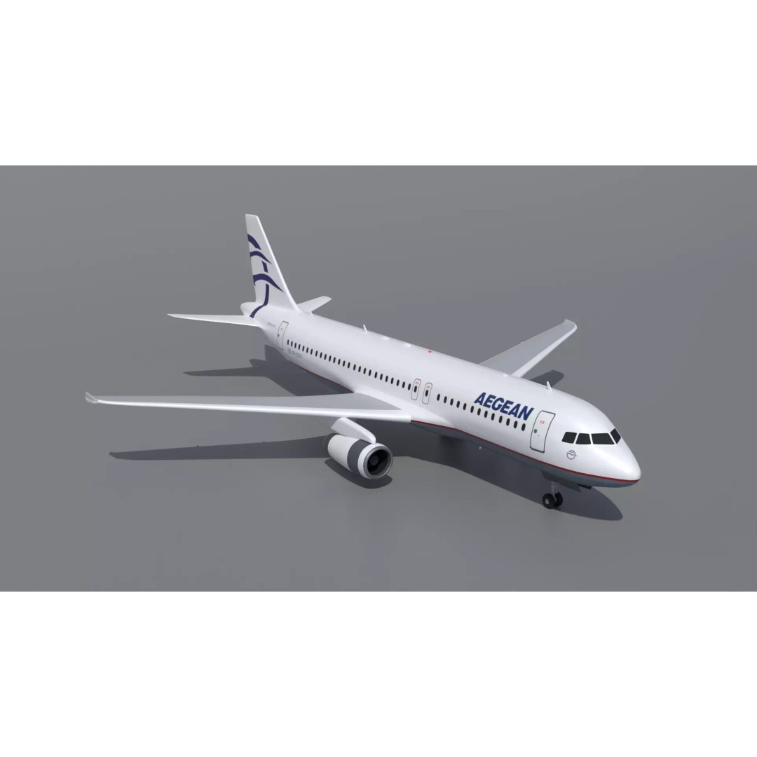 Airbus A320 3D Model – Realistic Commercial Aircraft, PBR Textures - View 4