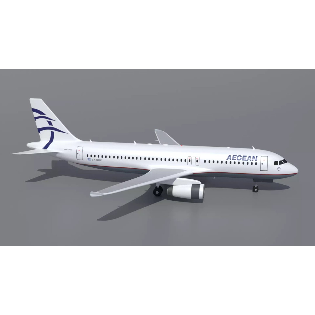 Airbus A320 3D Model – Realistic Commercial Aircraft, PBR Textures - View 5