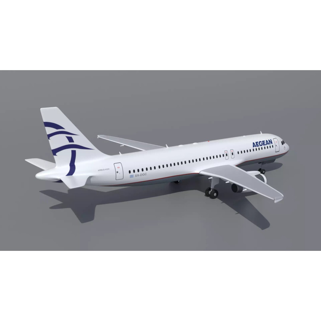 Airbus A320 3D Model – Realistic Commercial Aircraft, PBR Textures - View 6