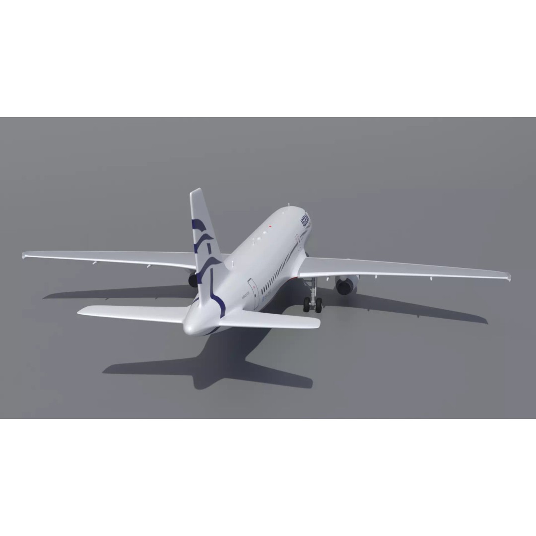Airbus A320 3D Model – Realistic Commercial Aircraft, PBR Textures - View 7