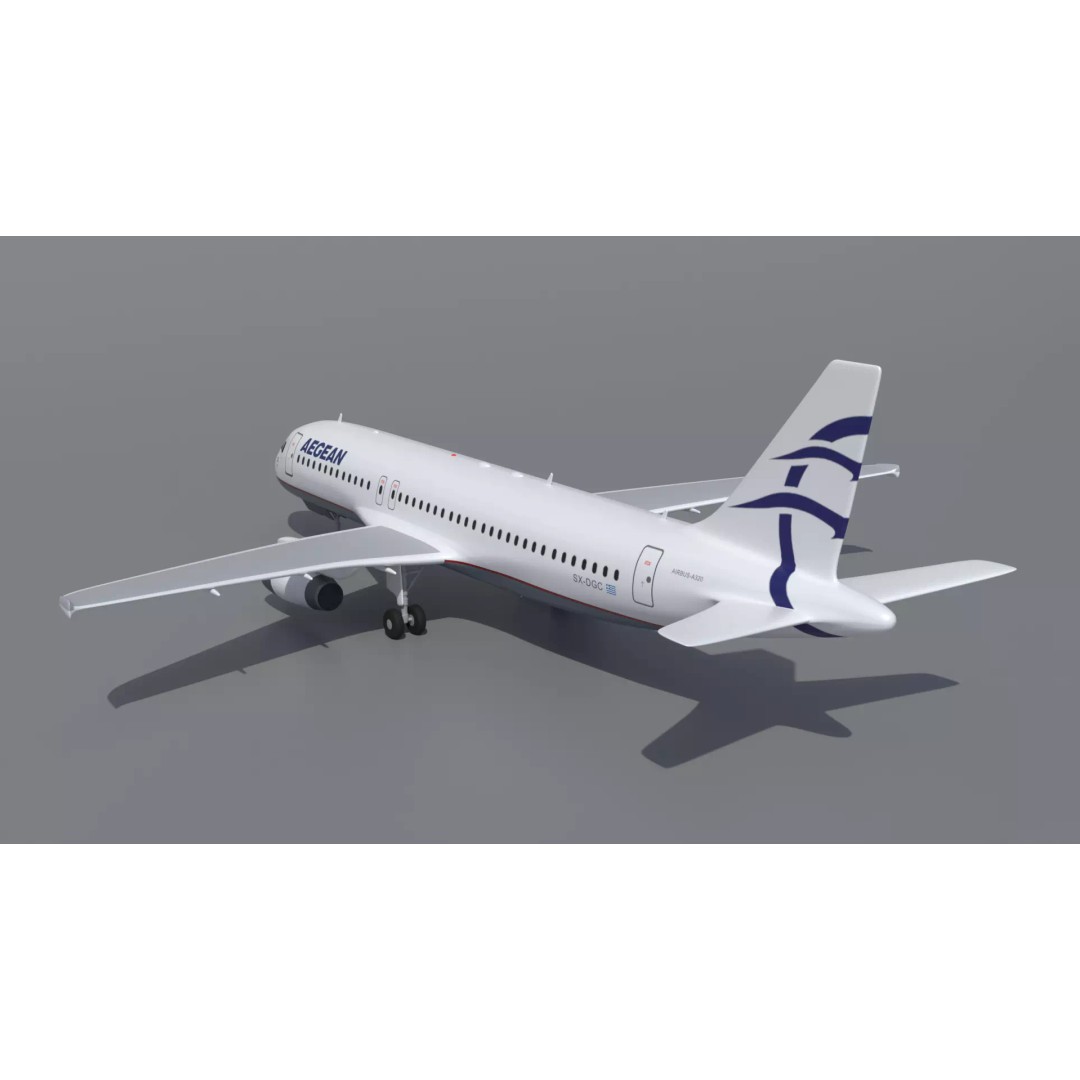 Airbus A320 3D Model – Realistic Commercial Aircraft, PBR Textures - View 8