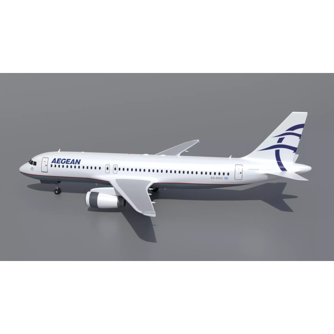 Airbus A320 3D Model – Realistic Commercial Aircraft, PBR Textures - View 9