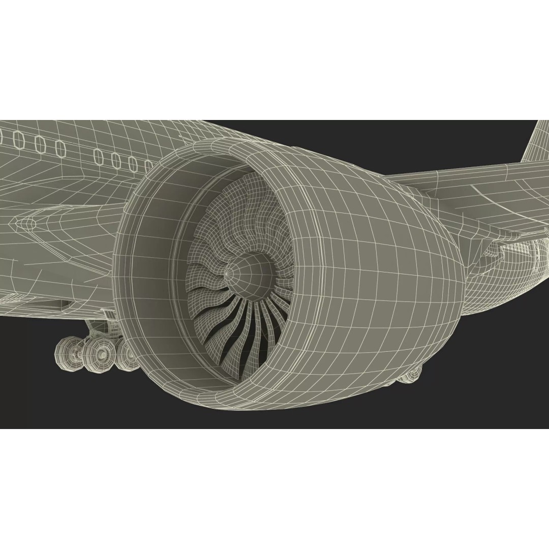 Boeing 777 3D Model – Rigged Aircraft for Animation, Cinema 4D