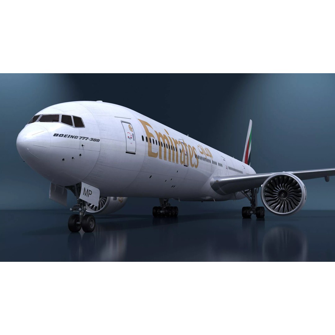 Boeing 777 3D Model – Rigged Aircraft for Animation, Cinema 4D - View 11