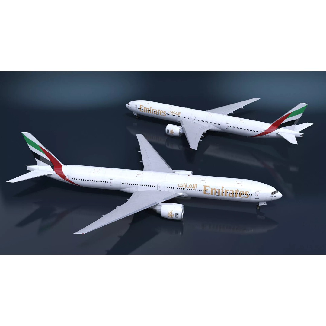Boeing 777 3D Model – Rigged Aircraft for Animation, Cinema 4D - View 13