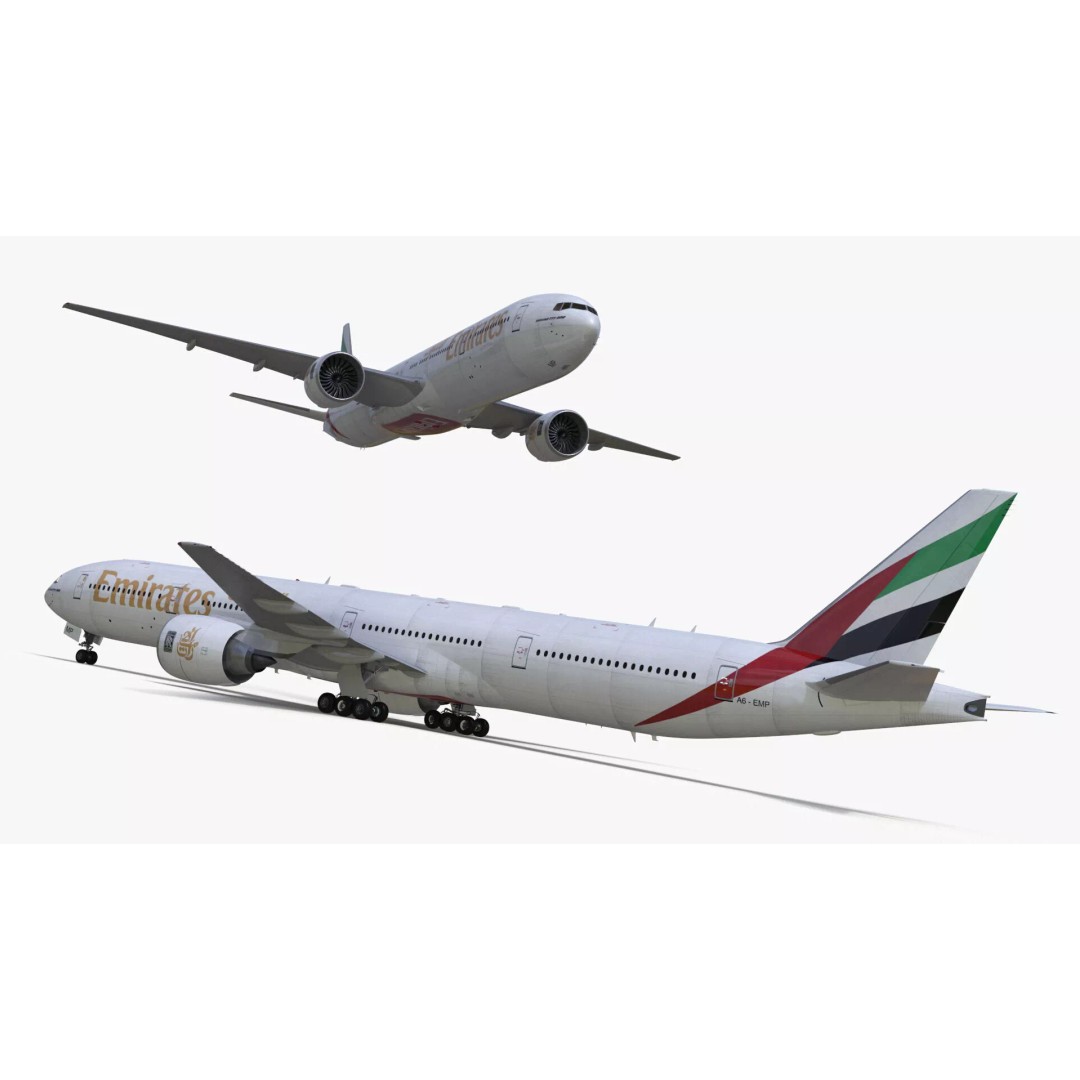Boeing 777 3D Model – Rigged Aircraft for Animation, Cinema 4D - View 14