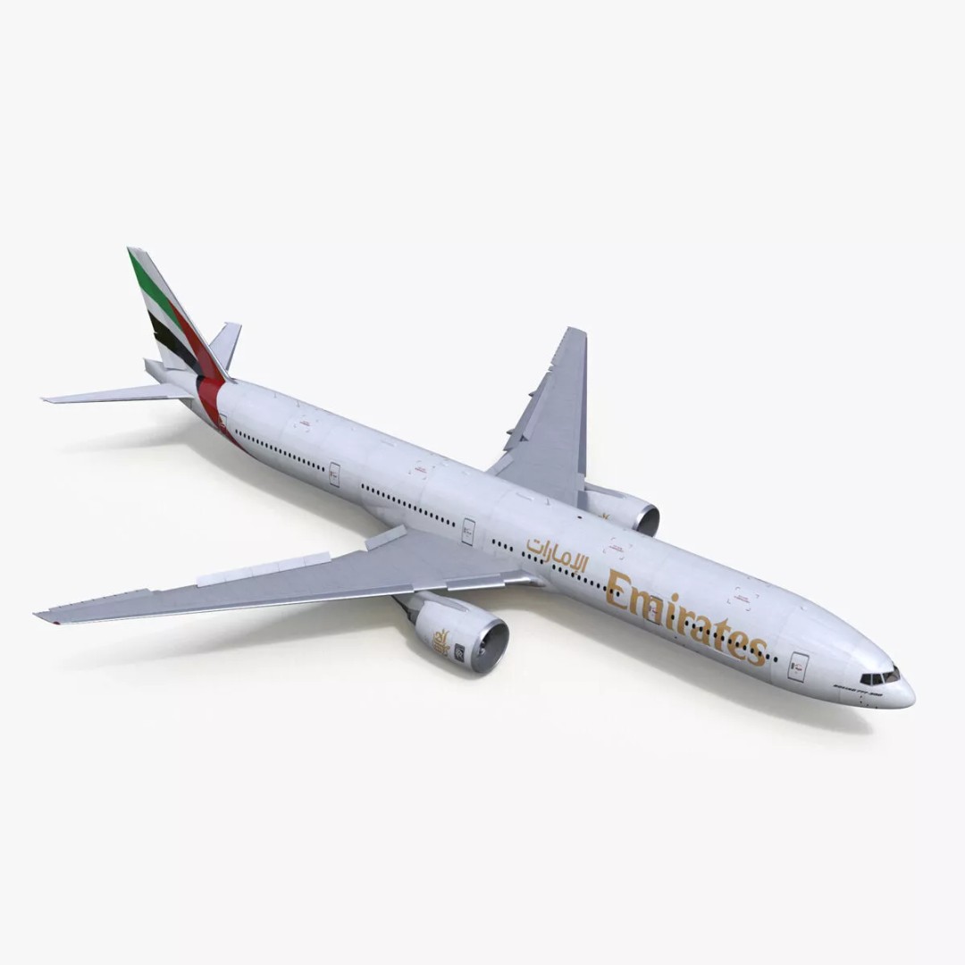 Boeing 777 3D Model – Rigged Aircraft for Animation, Cinema 4D - View 2
