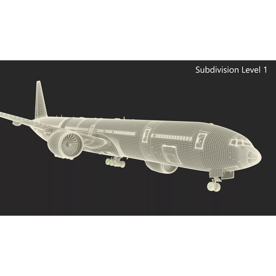 Boeing 777 3D Model – Rigged Aircraft for Animation, Cinema 4D - View 35