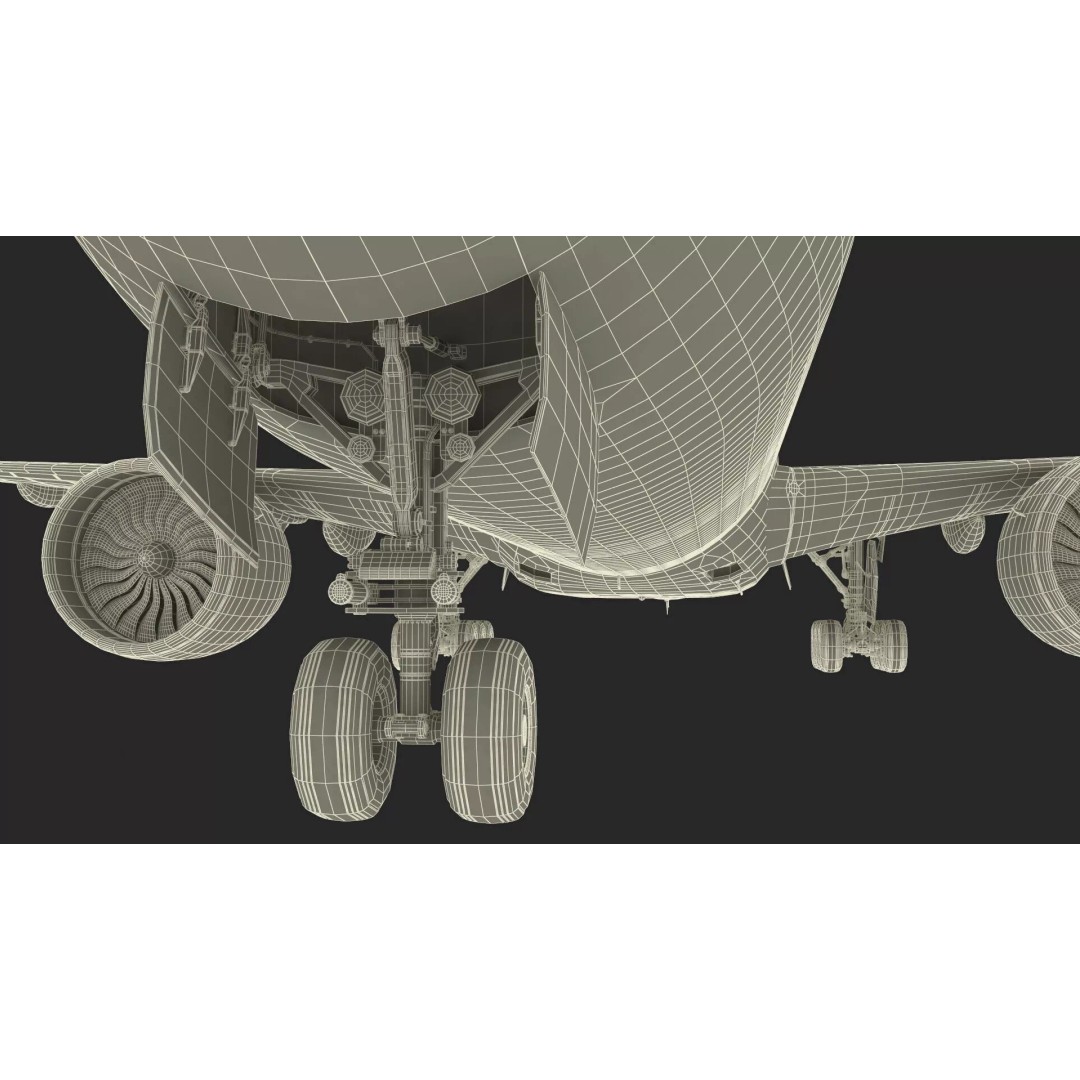 Boeing 777 3D Model – Rigged Aircraft for Animation, Cinema 4D - View 45