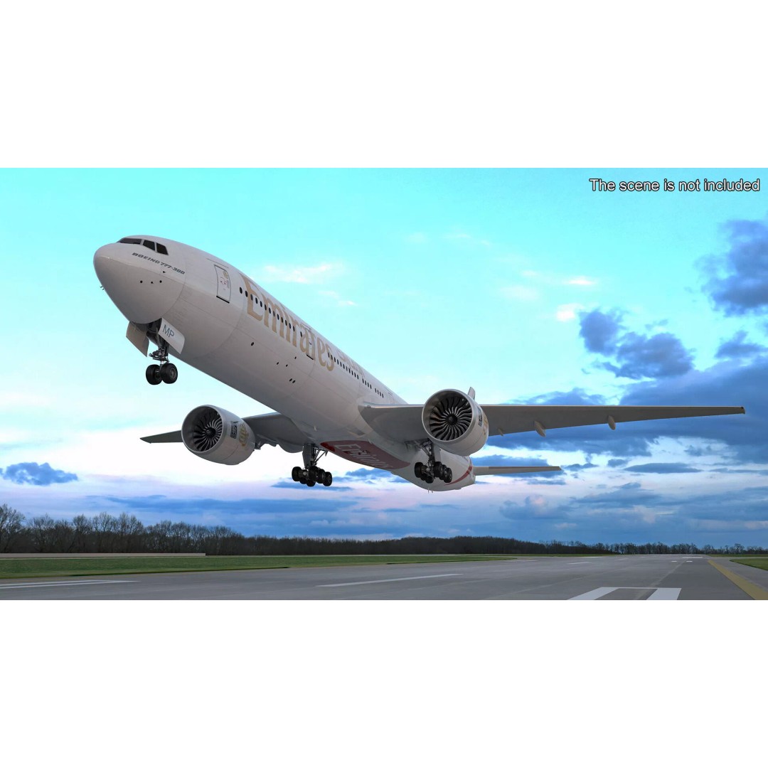 Boeing 777 3D Model – Rigged Aircraft for Animation, Cinema 4D - View 8
