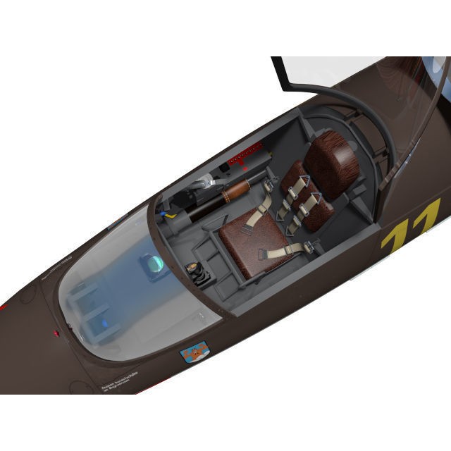 Heinkel He 162 A2 Salamander 3D Model – High Poly Military Aircraft, FBX - View 11