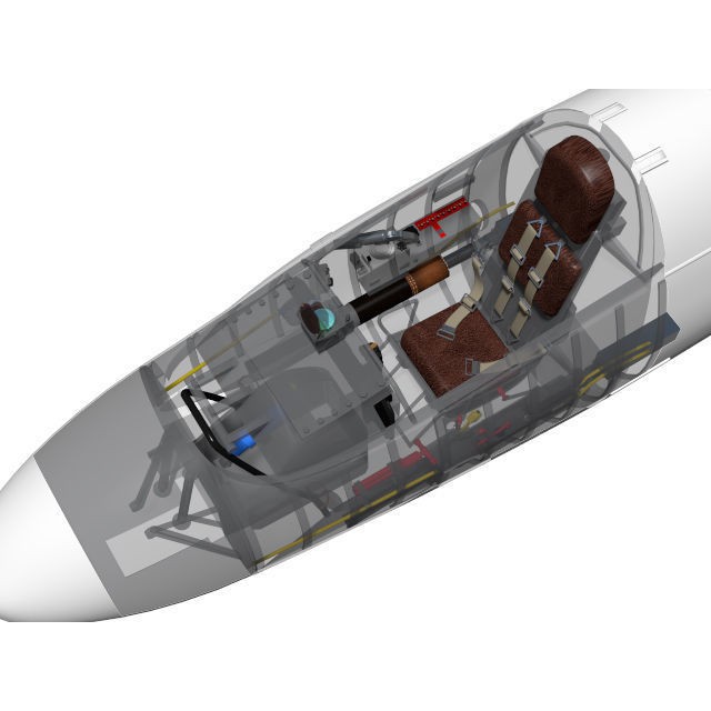 Heinkel He 162 A2 Salamander 3D Model – High Poly Military Aircraft, FBX - View 15
