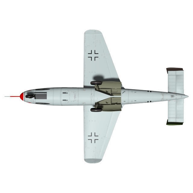 Heinkel He 162 A2 Salamander 3D Model – High Poly Military Aircraft, FBX - View 9