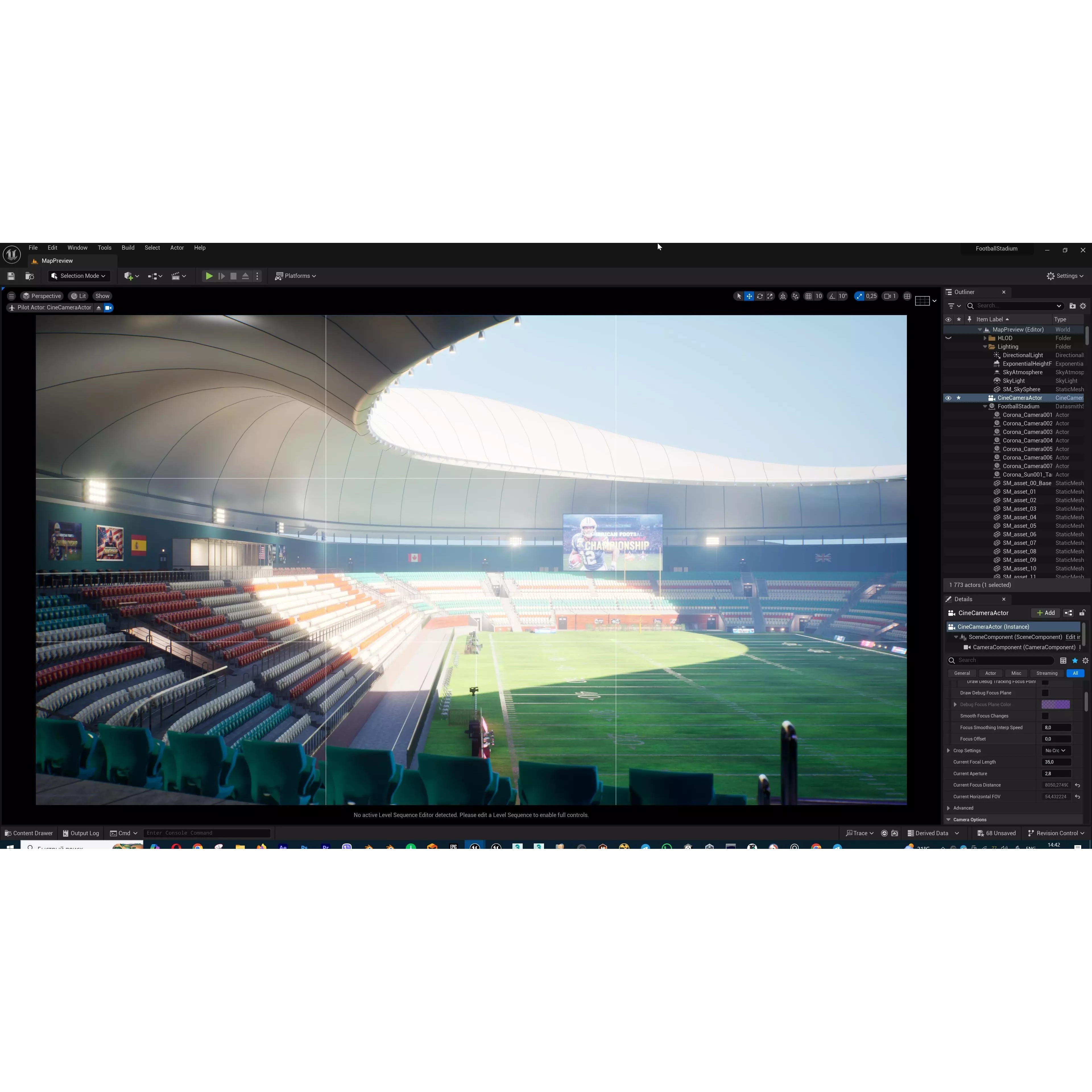Modular American Football Stadium - Game-Ready 3D Model - View 14