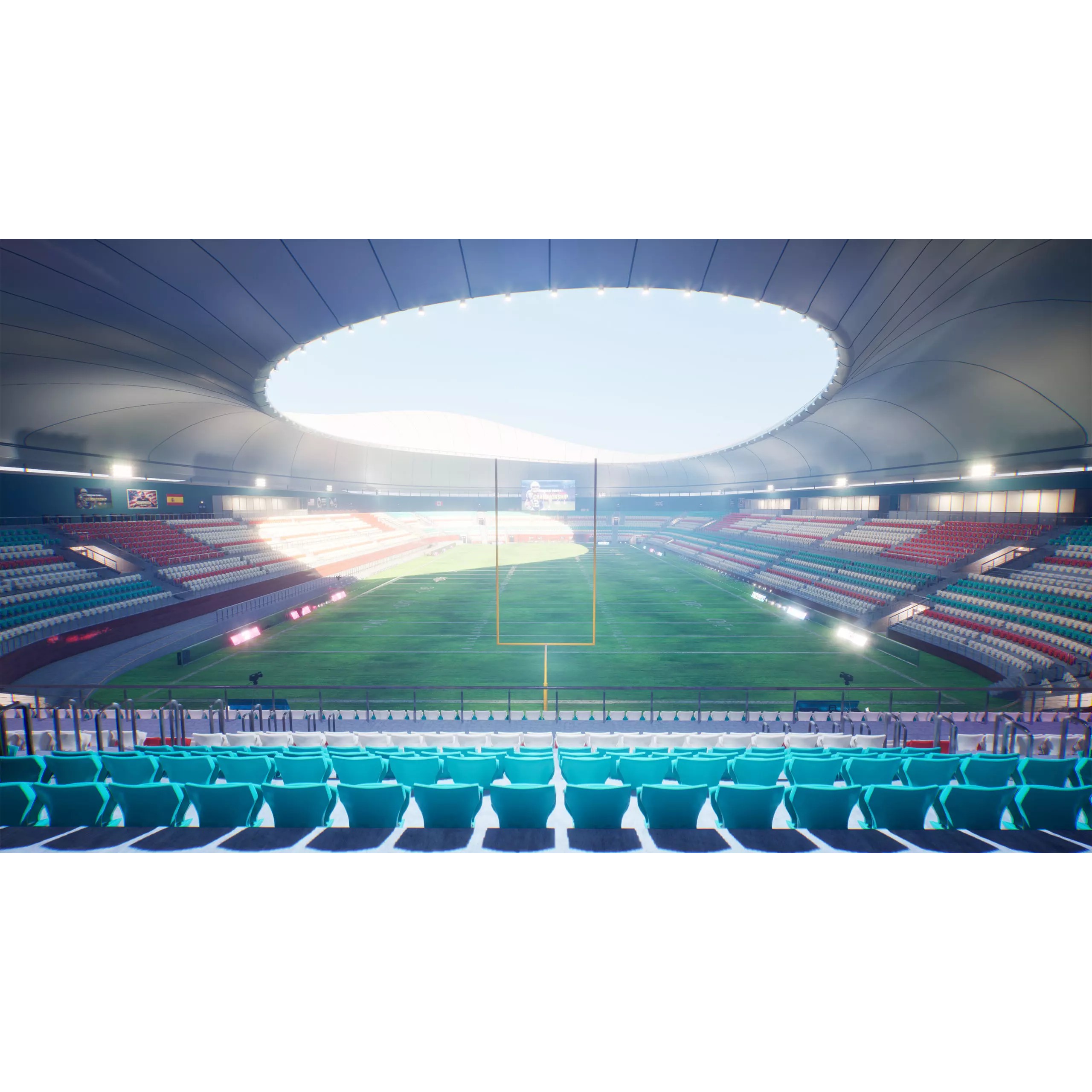 Modular American Football Stadium - Game-Ready 3D Model - View 15