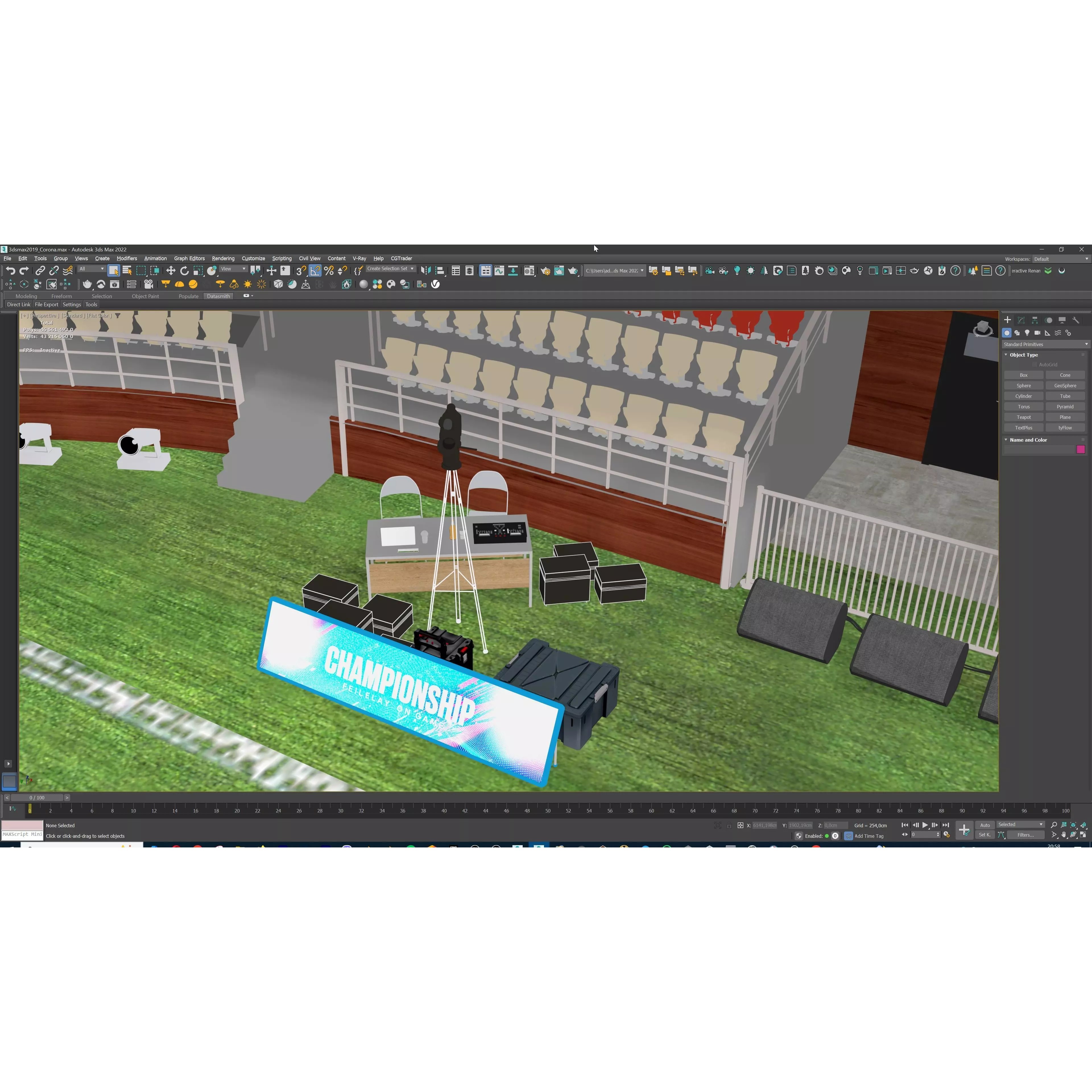 Modular American Football Stadium - Game-Ready 3D Model - View 26