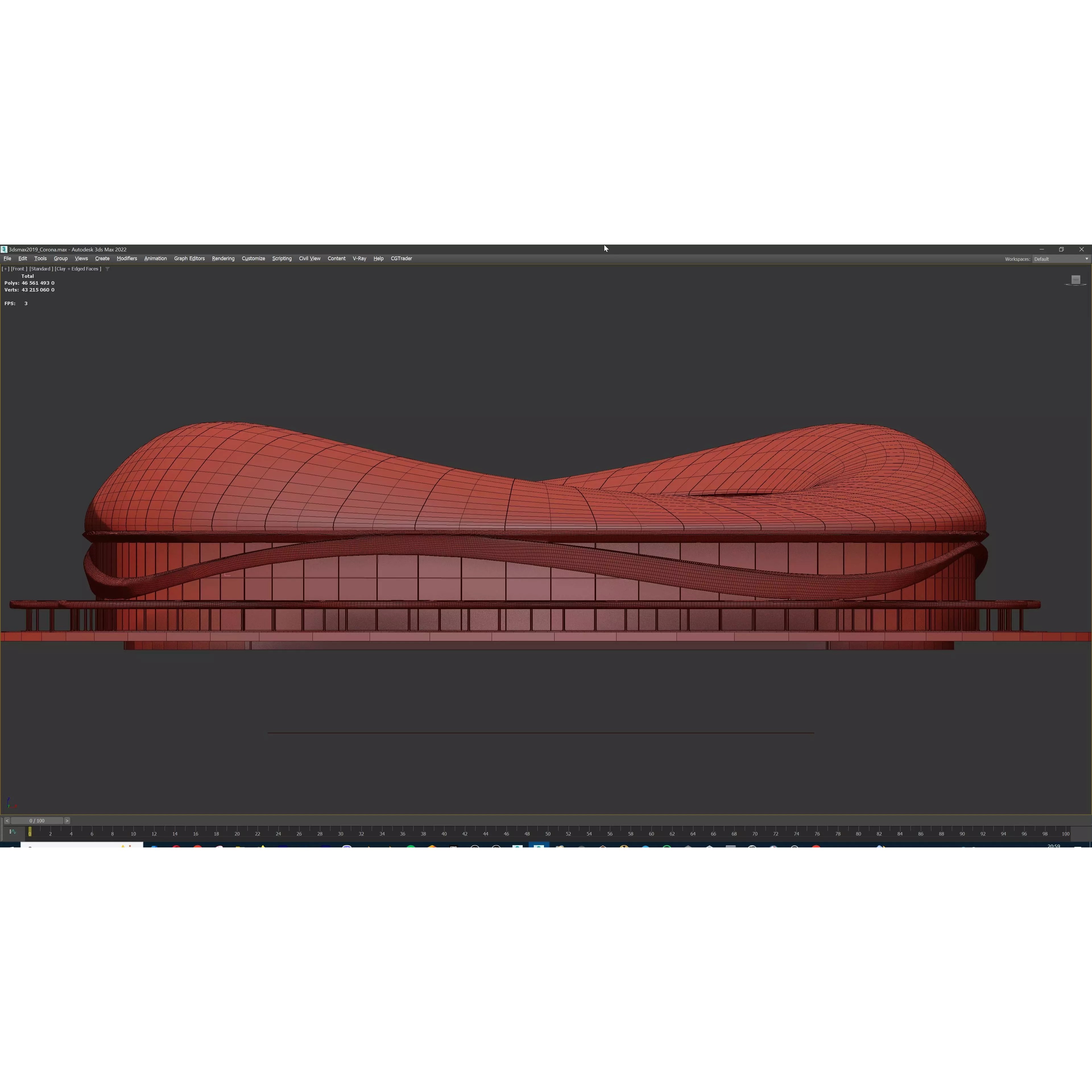Modular American Football Stadium - Game-Ready 3D Model - View 30
