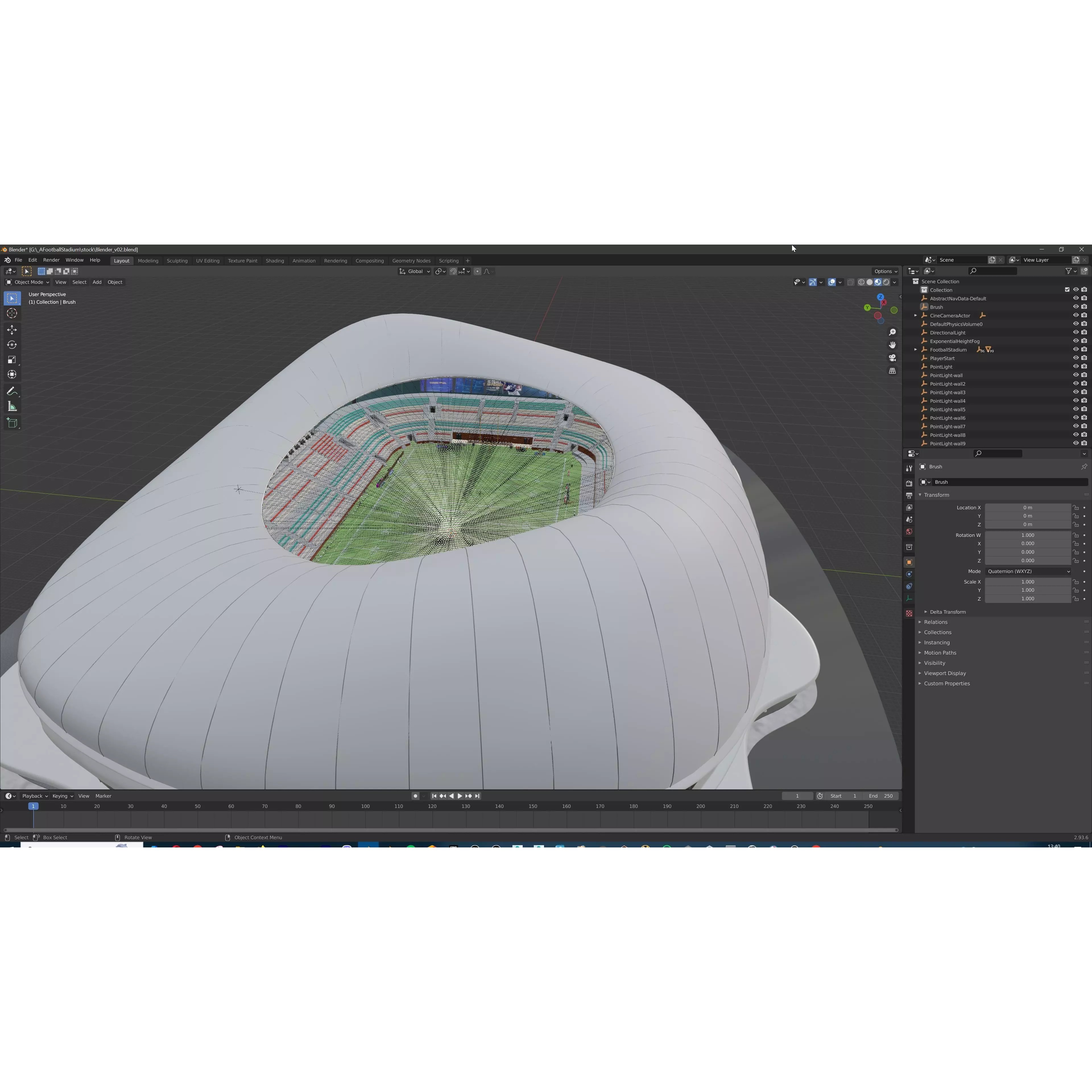 Modular American Football Stadium - Game-Ready 3D Model - View 34