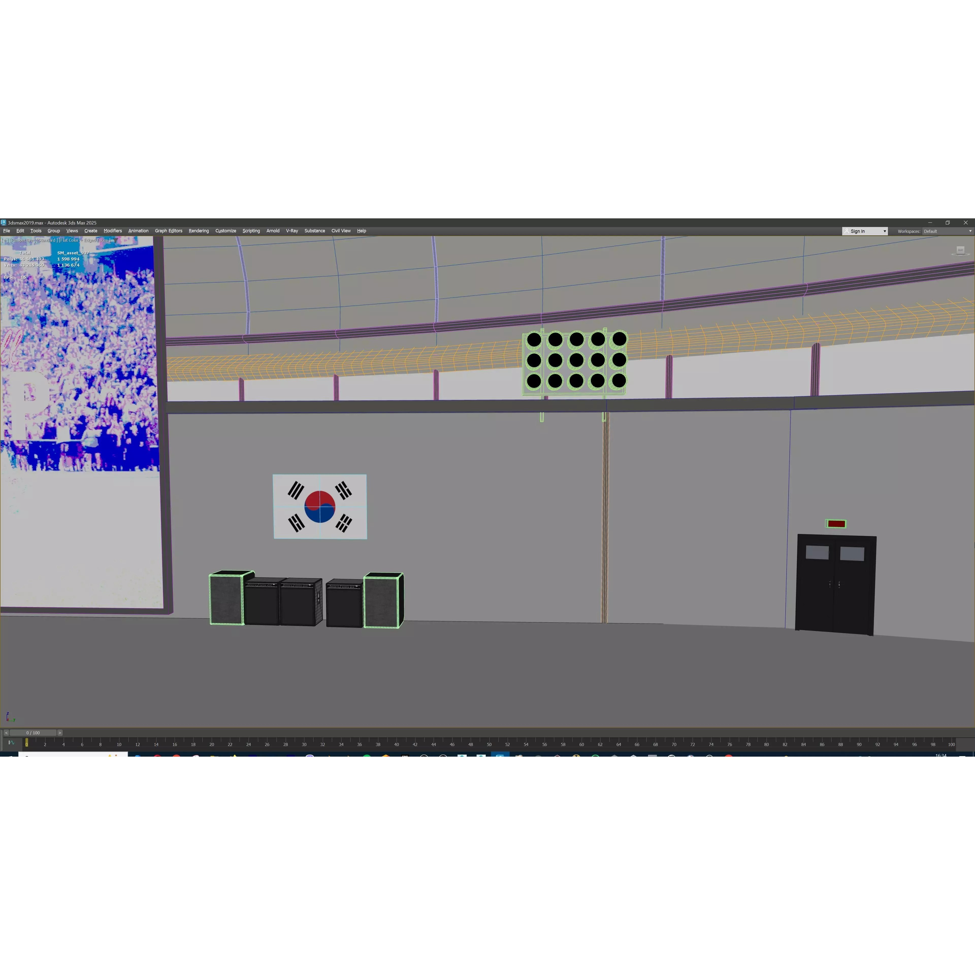 Modular American Football Stadium - Game-Ready 3D Model - View 35