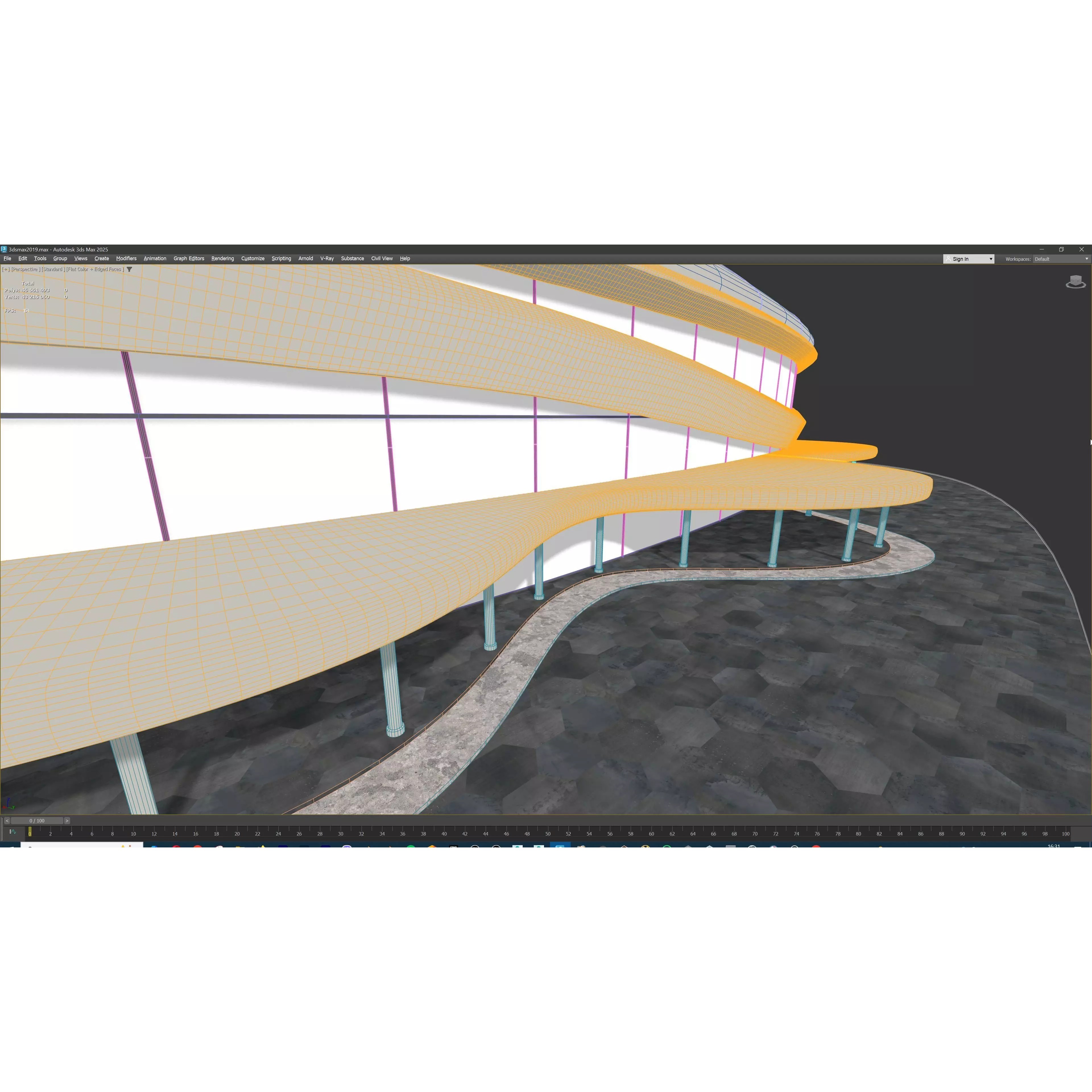Modular American Football Stadium - Game-Ready 3D Model - View 36