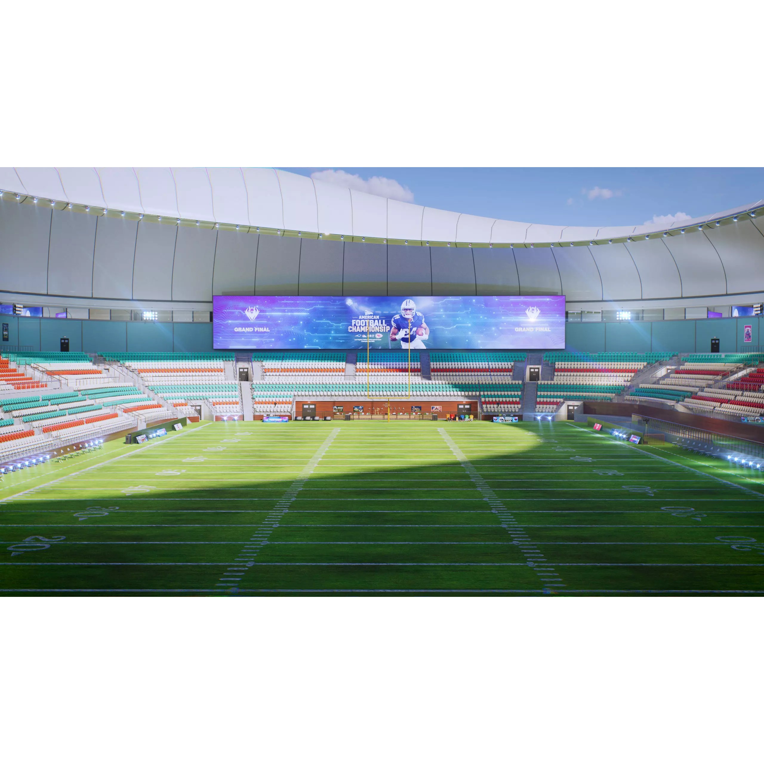 Modular American Football Stadium - Game-Ready 3D Model - View 4