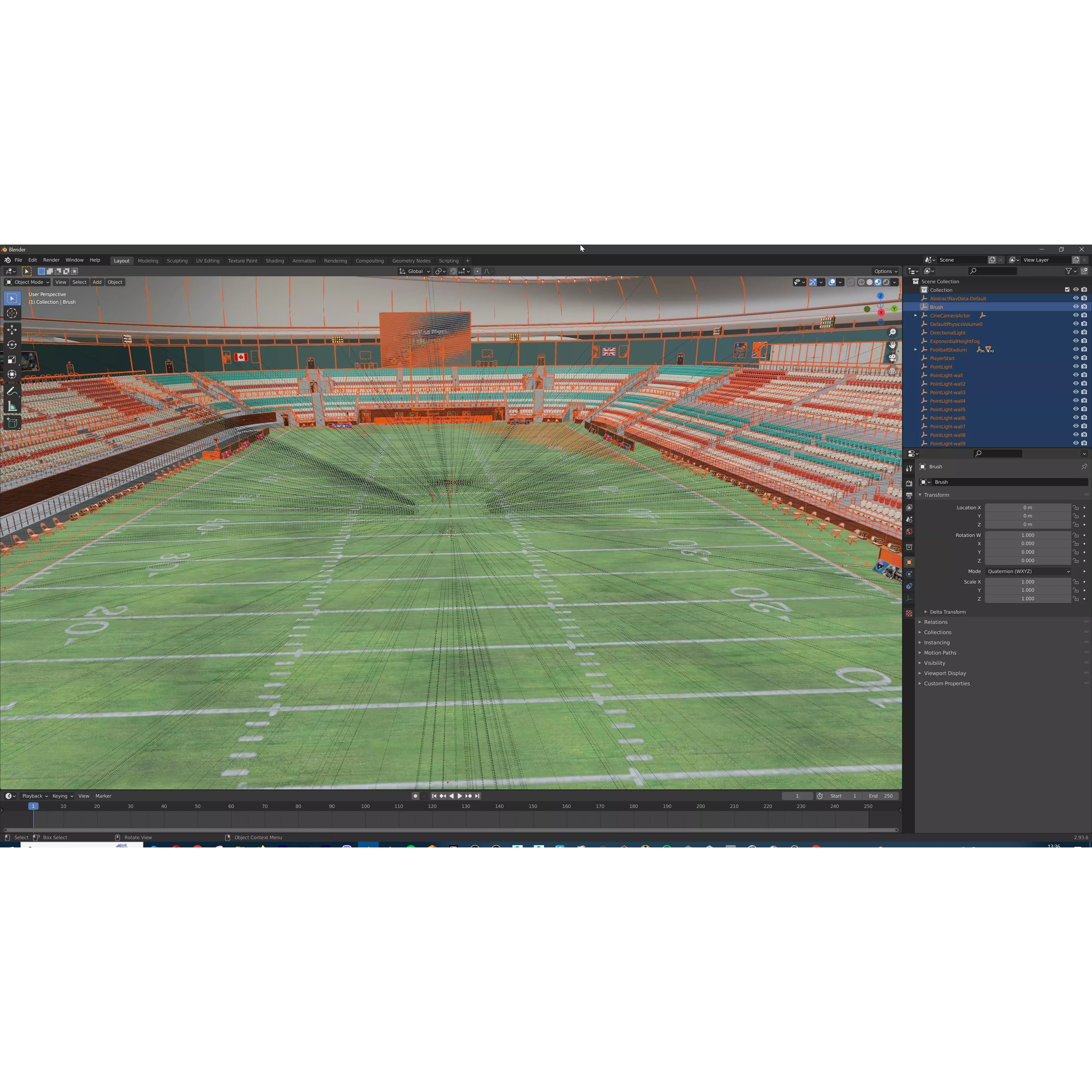 Modular American Football Stadium - Game-Ready 3D Model - View 46