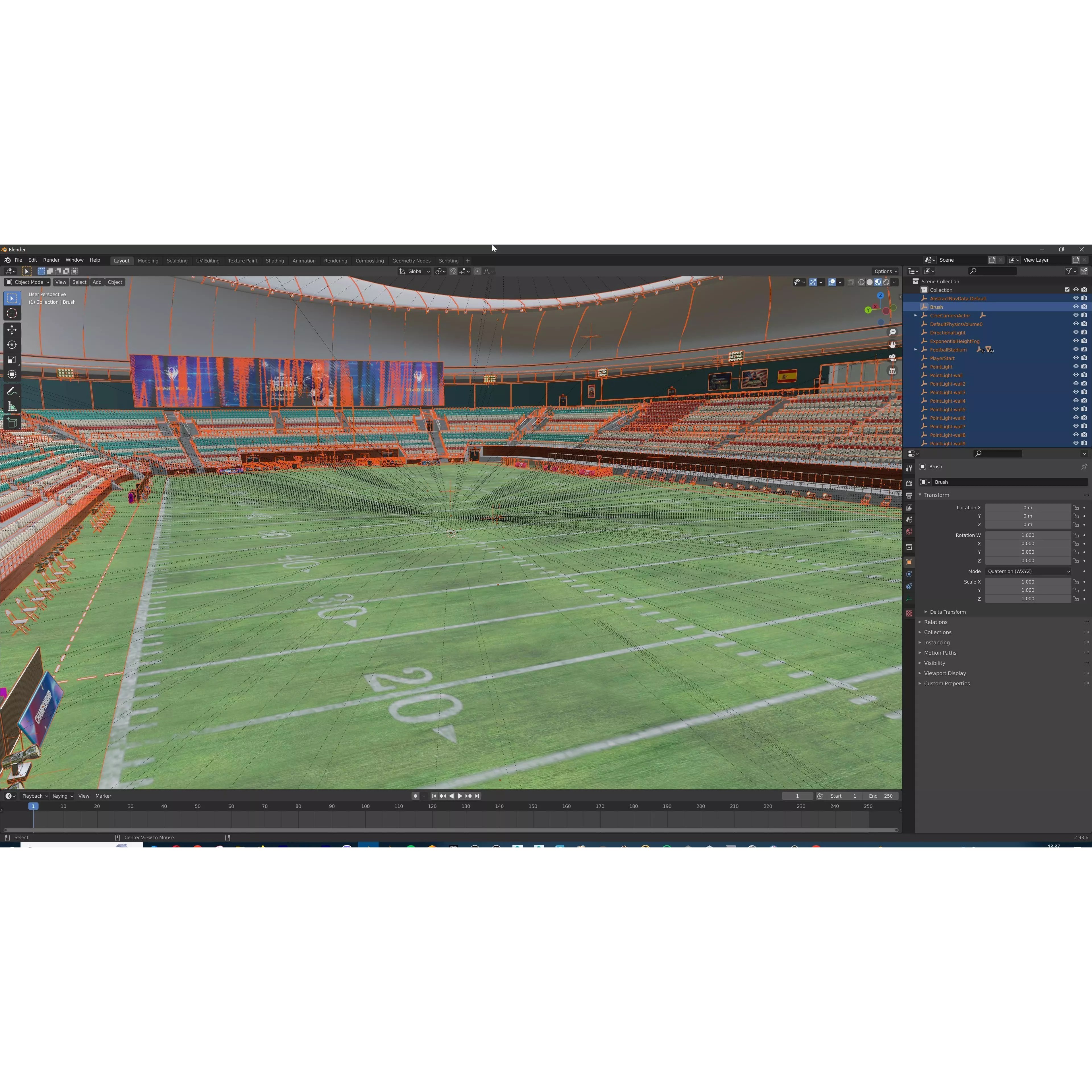 Modular American Football Stadium - Game-Ready 3D Model - View 49
