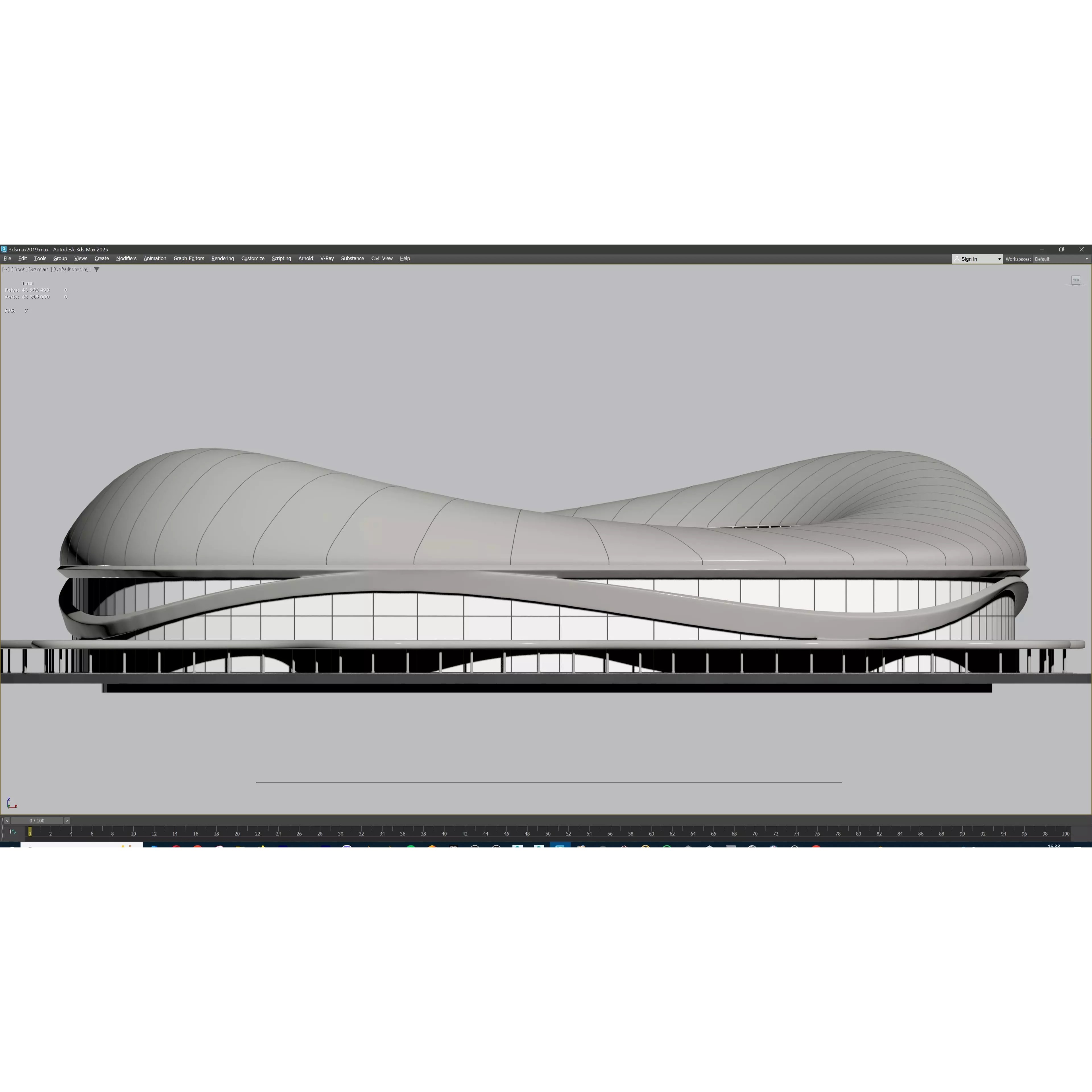 Modular American Football Stadium - Game-Ready 3D Model - View 50
