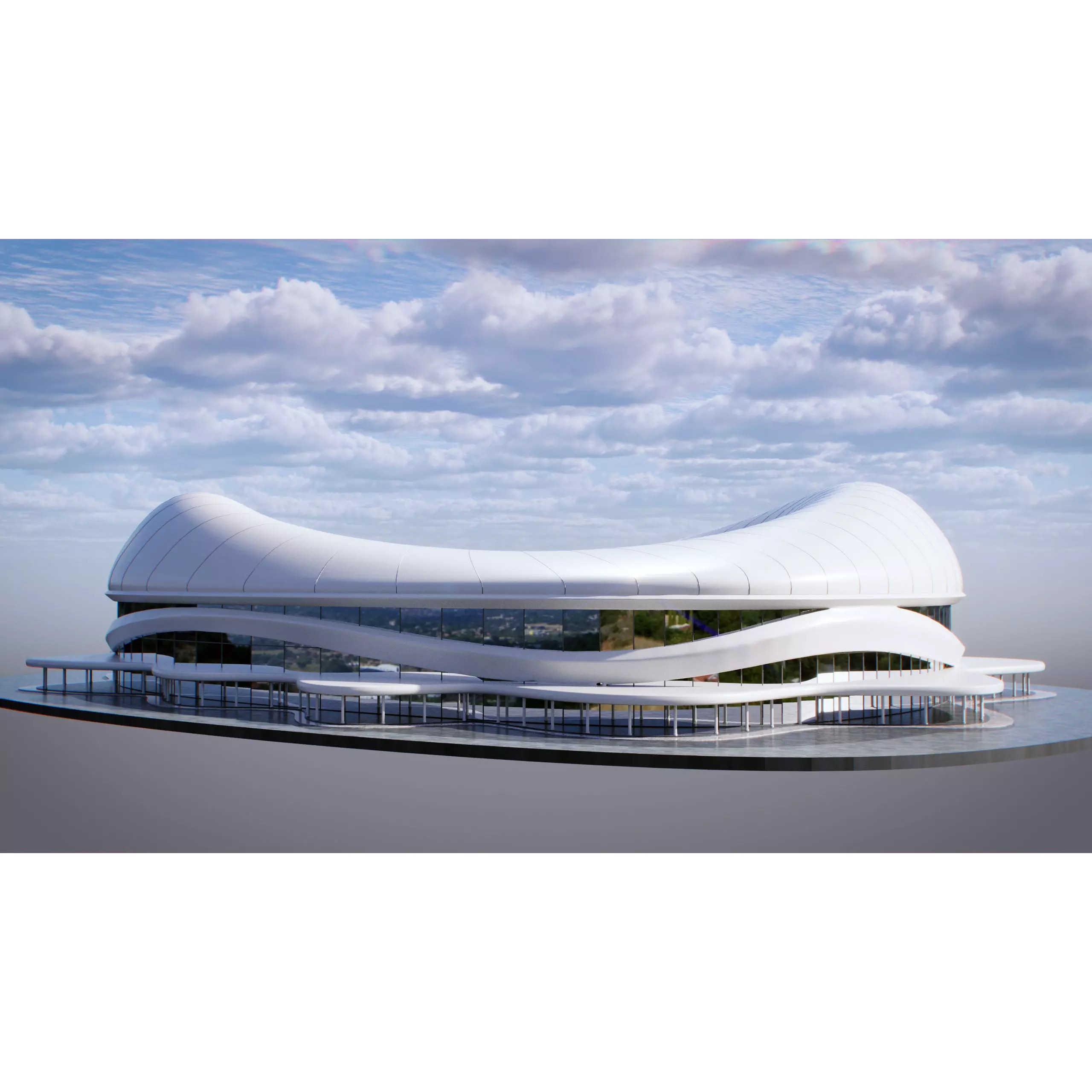 Modular American Football Stadium - Game-Ready 3D Model - View 8
