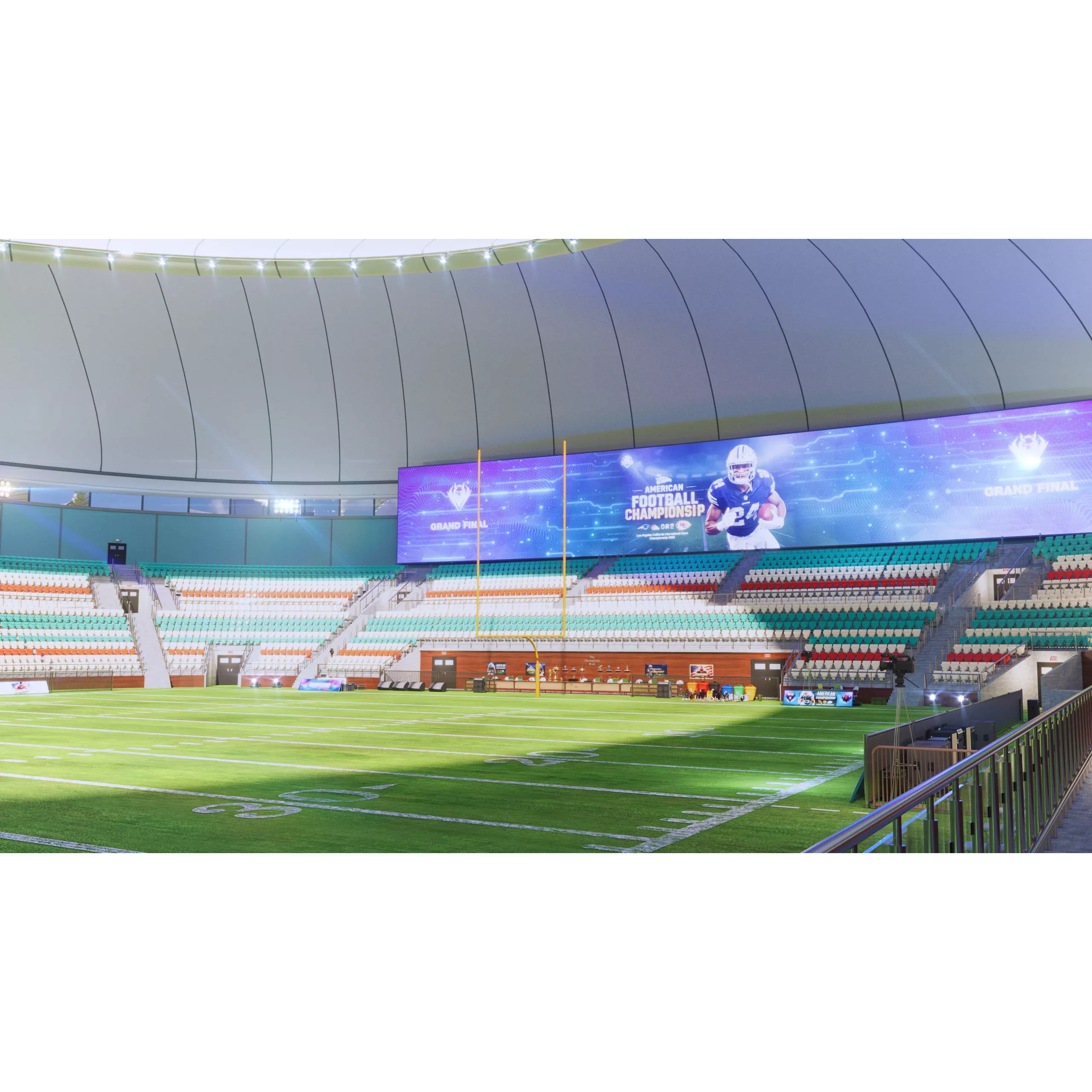 Modular American Football Stadium - Game-Ready 3D Model - View 9